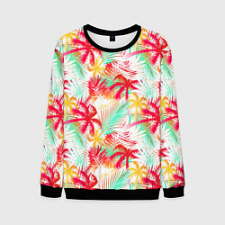 Свитшот мужской Palm red yellow, цвет: 3D-черный