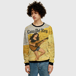 Свитшот мужской Lana Del Rey с гитарой, цвет: 3D-черный — фото 2