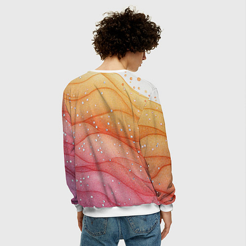 Мужской свитшот Lana Del Rey в образе гитаристки / 3D-Белый – фото 4