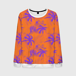 Свитшот мужской Palm orange, цвет: 3D-белый