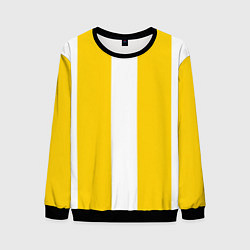 Свитшот мужской Color yellow white line, цвет: 3D-черный