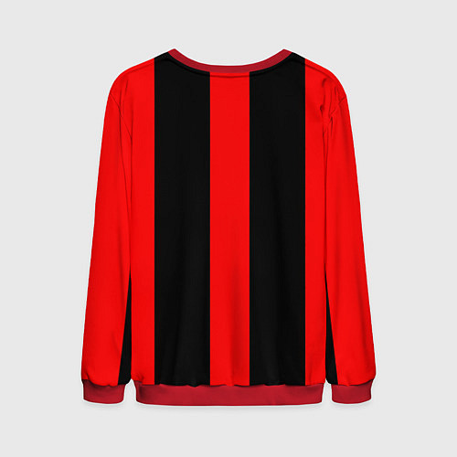 Мужской свитшот Color black red lines / 3D-Красный – фото 2