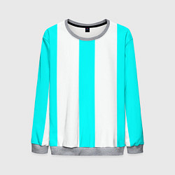 Мужской свитшот Color light blue white lines