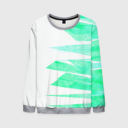 Свитшот мужской Color white light blue strip, цвет: 3D-меланж