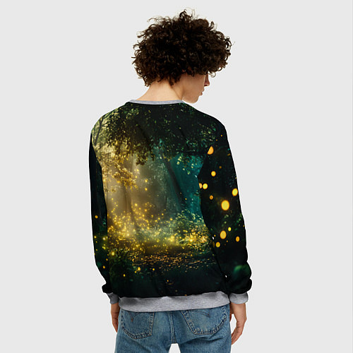 Мужской свитшот Жэньши и лягушка - Монолог Фармацевта / 3D-Меланж – фото 4