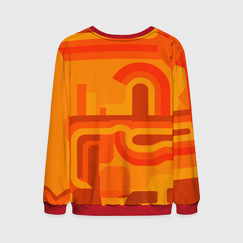 Мужской свитшот Змея в абстракции / 3D-Красный – фото 2