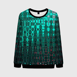 Мужской свитшот Нефритовый зелёный абстракция
