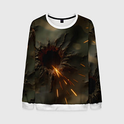 Мужской свитшот Следы от пуль на камуфляже