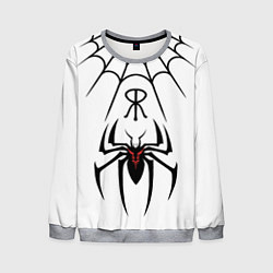 Мужской свитшот Паук на белом - the web of Fate
