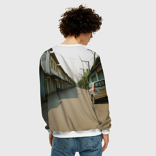 Мужской свитшот Бонека Амбалабу мем / 3D-Белый – фото 4