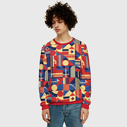 Свитшот мужской Геометрический карнавал, цвет: 3D-красный — фото 2