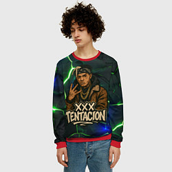Свитшот мужской XXXTentacion anime style, цвет: 3D-красный — фото 2