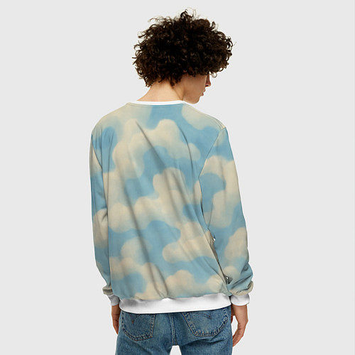 Мужской свитшот Небо наше земля будет нашей ВДВ / 3D-Белый – фото 4