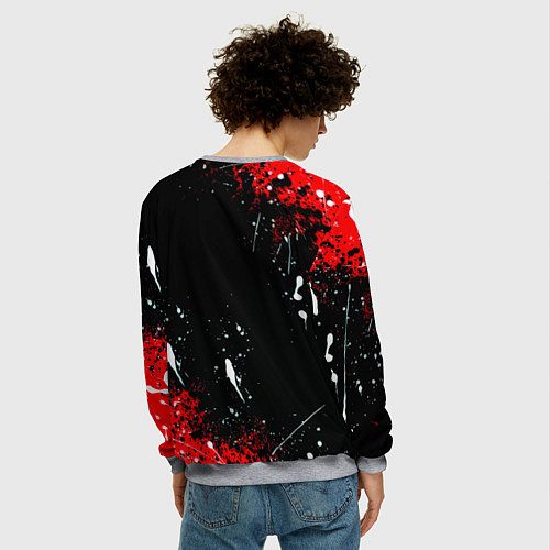 Мужской свитшот Doom краски абстракция / 3D-Меланж – фото 4