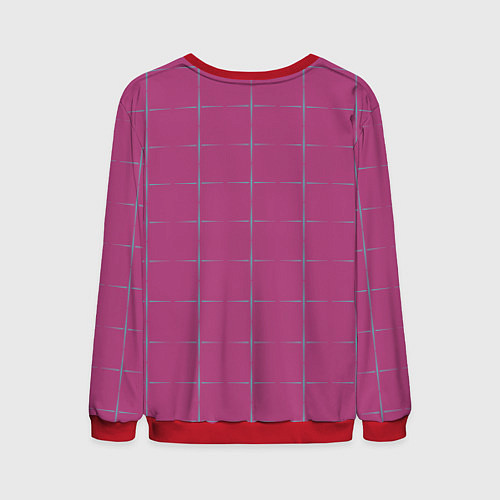 Мужской свитшот Color pink stripes / 3D-Красный – фото 2