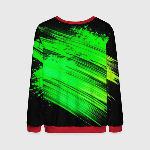 Мужской свитшот Панда рэпер с микрофоном / 3D-Красный – фото 2