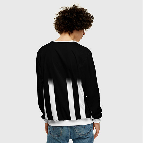 Мужской свитшот Doom line white / 3D-Белый – фото 4