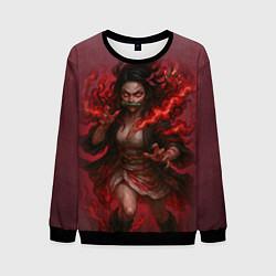 Свитшот мужской Незуко Камадо реализм, цвет: 3D-черный