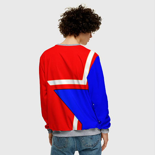 Мужской свитшот Doom star geometry / 3D-Меланж – фото 4