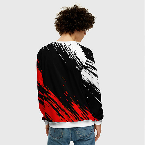 Мужской свитшот Арсенал краски текстура / 3D-Белый – фото 4