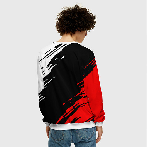 Мужской свитшот Dayz краски штрихи / 3D-Белый – фото 4