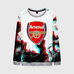 Свитшот мужской Arsenal огонь глитч, цвет: 3D-меланж