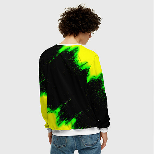 Мужской свитшот Ливерпуль кислотные краски / 3D-Белый – фото 4