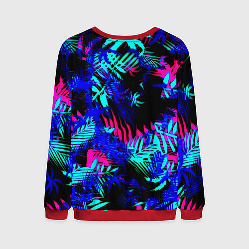 Мужской свитшот Манчестер сити неоновые тропики / 3D-Красный – фото 2