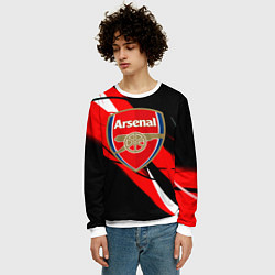 Свитшот мужской Arsenal абстракция полосы, цвет: 3D-белый — фото 2