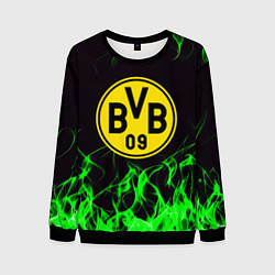 Свитшот мужской Borussia зелёный огонь, цвет: 3D-черный