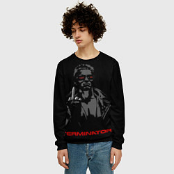 Свитшот мужской Terminator - fuck you, цвет: 3D-черный — фото 2
