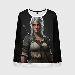 Свитшот мужской Цири Ведьмак, цвет: 3D-белый