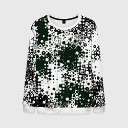 Мужской свитшот Черно-зеленые узорчатые разводы