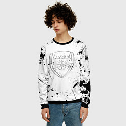 Свитшот мужской Arsenal брызги красок, цвет: 3D-черный — фото 2