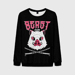 Свитшот мужской Клинок, рассекающий демонов, Иноске, цвет: 3D-черный