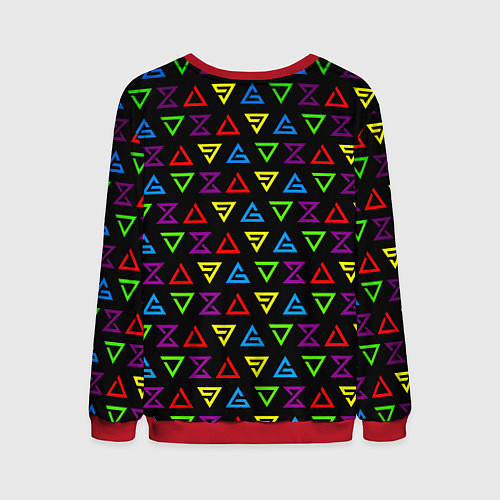 Мужской свитшот Liverpool pattern neon / 3D-Красный – фото 2