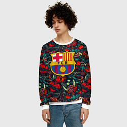 Свитшот мужской Barcelona japan tatoo, цвет: 3D-белый — фото 2
