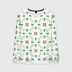 Мужской свитшот Узорчатый паттерн в квадратных ячейках