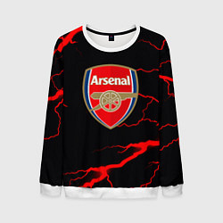 Свитшот мужской Arsenal красные молнии, цвет: 3D-белый