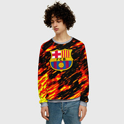 Свитшот мужской Barcelona штрихи огненные, цвет: 3D-меланж — фото 2