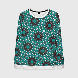Мужской свитшот Бирюзовая текстура из персидских звезд