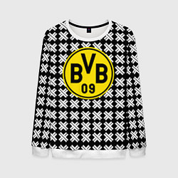 Свитшот мужской Borussia pattern geometry, цвет: 3D-белый