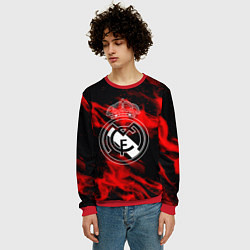 Свитшот мужской Real Madrid красный огонь, цвет: 3D-красный — фото 2