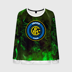 Свитшот мужской Интер кислотный огонь, цвет: 3D-белый