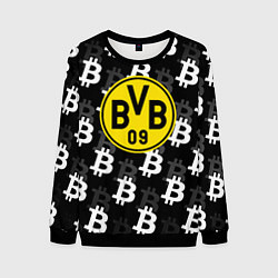 Свитшот мужской Borussia биткоин паттерн, цвет: 3D-черный