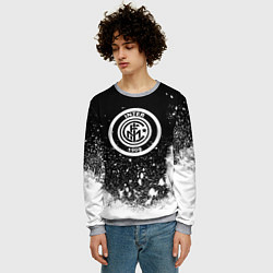 Свитшот мужской Inter белый всплеск краско, цвет: 3D-меланж — фото 2