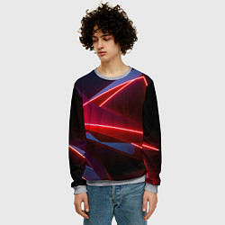 Свитшот мужской Neon laser red, цвет: 3D-меланж — фото 2