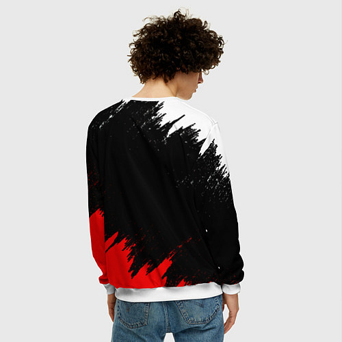 Мужской свитшот Ювентус краски текстура / 3D-Белый – фото 4