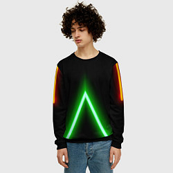 Свитшот мужской Color neon green, цвет: 3D-черный — фото 2