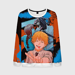 Мужской свитшот Дэндзи и Макима из Человек бензопила